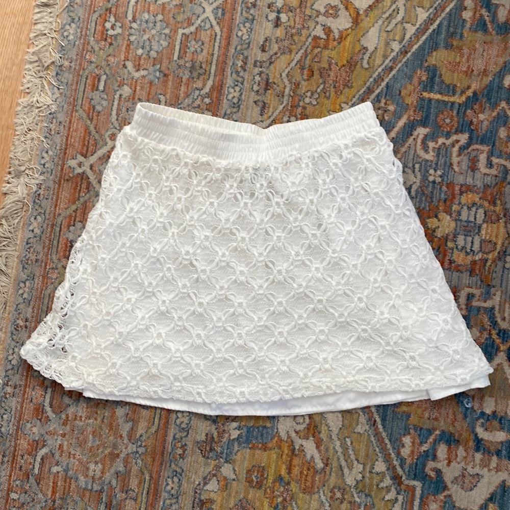 Cynthia Steffe white eyelet skirt